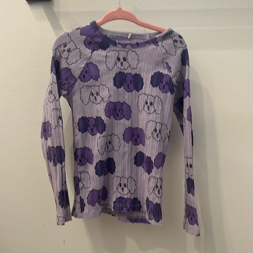 Mini Rodini Purple Fluffy Dog Tee